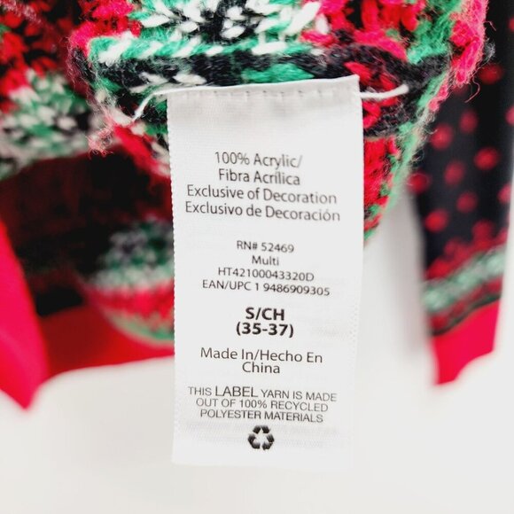 Holiday Time Santa "Ho Ho Ho" Christmas Sweater S/CH (35-37) - Picture 5 of 11